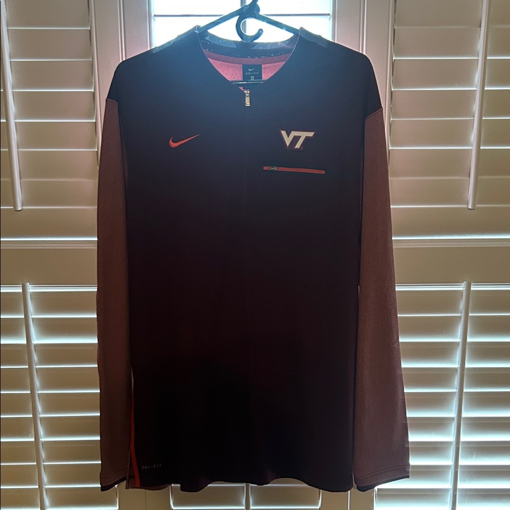 Nike Burgundy Long Sleeve Jacket With VT Logo